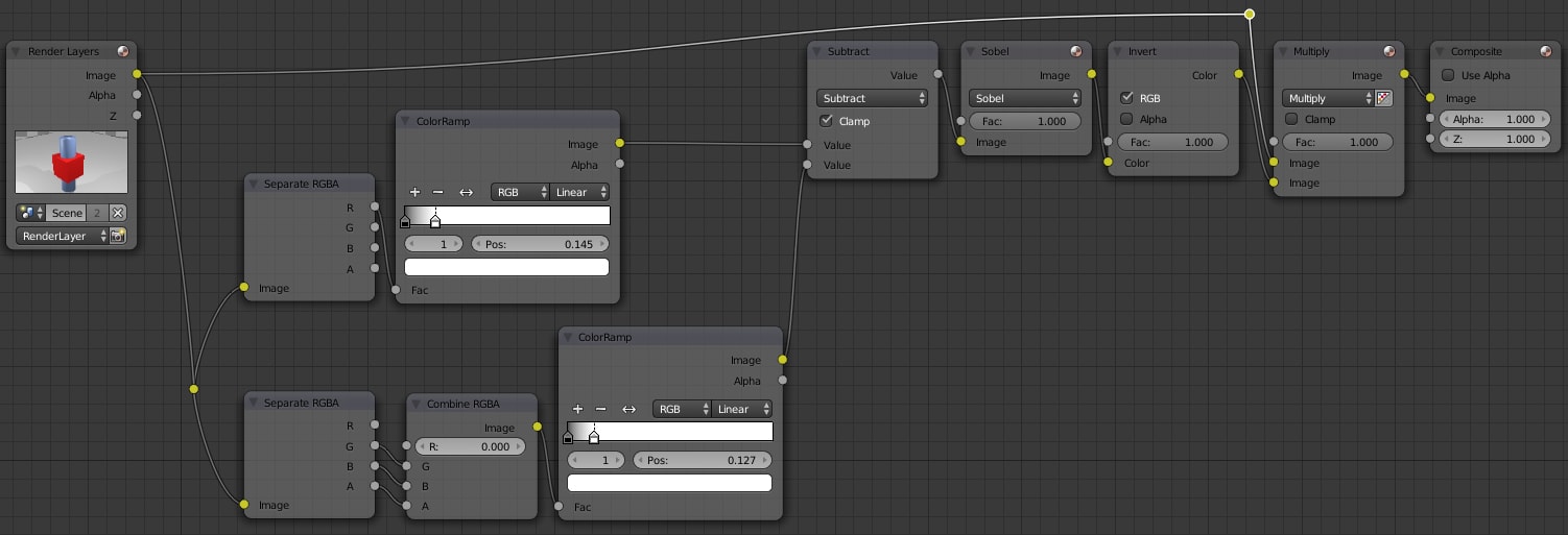 Blender で輪郭抽出する方法まとめ