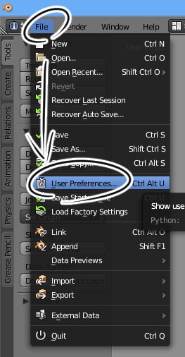 User Preference の場所