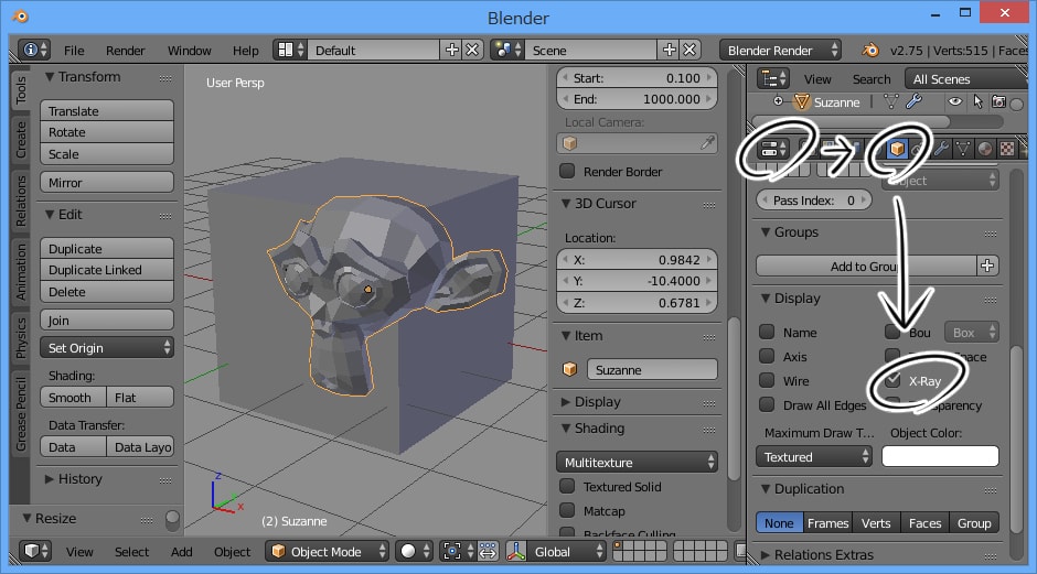 Blender での表示の使い分け