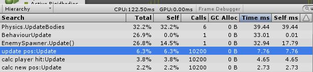 rigidbody に変更した結果